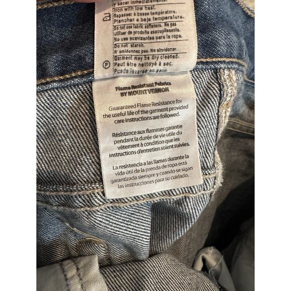 Carhartt FR Jeans Mens 36x34 Blue Denim HRC3 FRB 160 DNM Work Dark - Picture 7 of 7